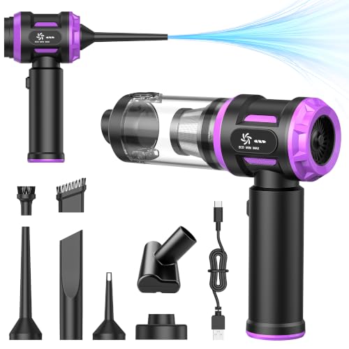 Car Vacuum,Handheld Vacuum,20000PA High Power,3 Speed | Portable Rechargeable Vacuum Cleaner with Brushless Motor,Cordless Small Vacuum for Car & Air Blower & Pump - color: Black and Purple