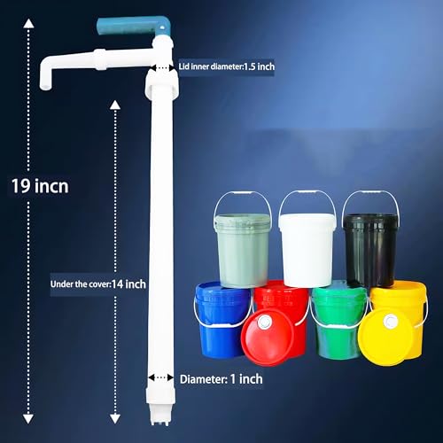 Fully Plastic Manual Oil Pump Slender Aspirator Water Pump for Dishwashing Liquid/Car Wash Soap/Honey/Engine Oil/Viscous Liquids/Lubricant/Laundry Detergent/Shampoo/Bleach