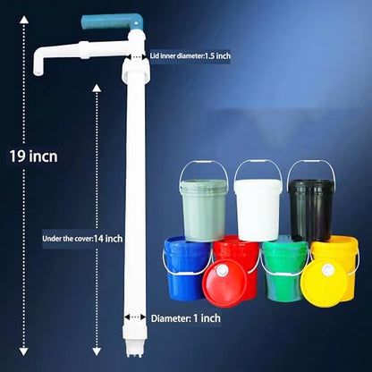 Fully Plastic Manual Oil Pump Slender Aspirator Water Pump for Dishwashing Liquid/Car Wash Soap/Honey/Engine Oil/Viscous Liquids/Lubricant/Laundry Detergent/Shampoo/Bleach