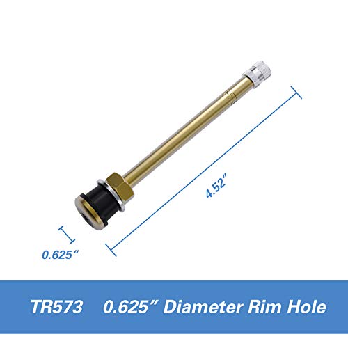 CKAuto TR573 Brass Commercial 4-3/8 Valve Stems for Rim Φ.625" (10 Pack) - color: tr573