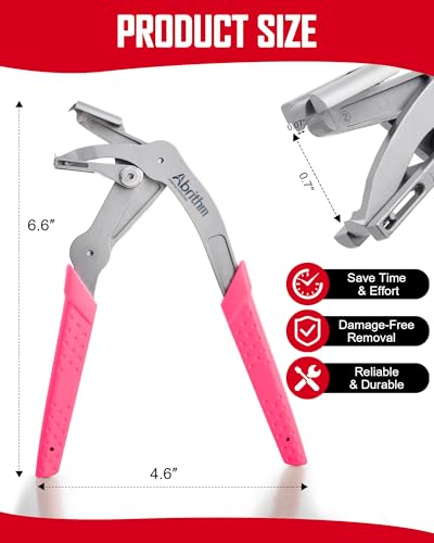 Car Clip Pliers, Panel Clip Removal Pliers, Professional Plastic Fastener Removal Tool for Screw Extractors Without Damage Rose Red - color: Rose Red