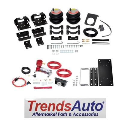 TrendsAuto Firestone Airide Ride-Rite Air Helper Springs Rear Kit & Remote Heavy Compressor with Dual Wireless App fits 2012-2026 Silverado Sierra C3500HD Cab-Chassis | TrendsAuto Decal - size: Dual Path