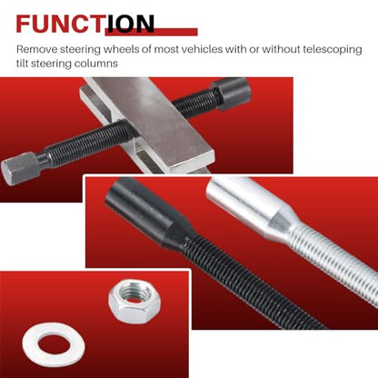 DASBET Automotive Car Steering Wheel Puller Compressor Remover Set | Steering Wheel Lock Plate Removal Tool Kit
