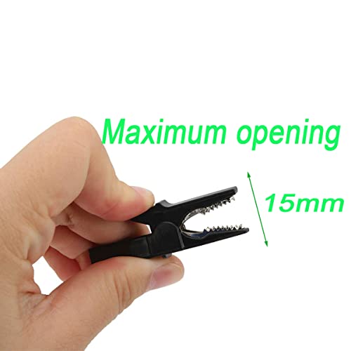 5 Pairs Fully Insulated 30A Safety Test Alligator Clips | With Banana Socket and 4mm Banana Plug Connectors ideal for Automotive Electrical Testing Battery Connection (Red+Black） - style: Alligator clip