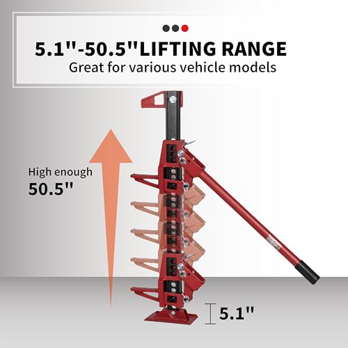 Maxority 3-Ton (6000 lbs) Capacity 60 in. Cast Iron Ratcheting Off-Road Utility Farm Jack Ideal for Car/Truck/ATV/SUV/Tractor