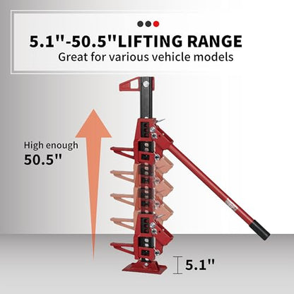 Maxority 3-Ton (6000 lbs) Capacity 60 in. Cast Iron Ratcheting Off-Road Utility Farm Jack Ideal for Car/Truck/ATV/SUV/Tractor