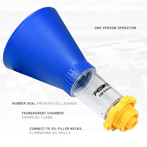Engine Oil Funnel Compatible with Subaru Vehicle | Spill-Free Hands-Free, Fast & Easy Oil Change
