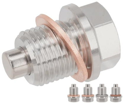 1PC M16x1.5 Stainless Steel Magnetic Oil Drain Plug Fit Subaru Ascent BRZ WRX Forester Impreza Legacy Outback Crosstrek Mini Cooper John Deere Aprilia Replace 32195AA020 DP009 803916010 Washer - size: M16x1.5