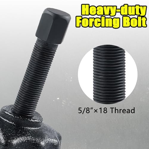 Universal Front Wheel Bearing Puller(Max 4-5/8") & Rear Axle Puller(Max 5-2/3") Set, 2 Pack Flange Type Wheel Hub Axle Remover Tools Kit with Forcing Bolt and Socket (Thread 5/8" *18)