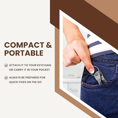 Pocket Screwdriver Set (Pack of 2) - Best Stocking Stuffers - EDC Keychain - Portable Repair Tool for Small Projects, Furniture - Compact & Ergonomic Flat Head & Phillips Key Screwdriver - 2 Colors