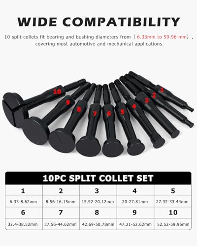 DAYUAN Blind Hole Collet Bearing Puller Set,16 pcs Inner Bearing Extractor Kit with Slide Hammer Insert Bearing Removal Tool