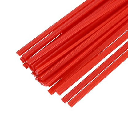 MECCANIXITY 30pcs 8 Inch Plastic Welding Rods PE Welding Strips Welder Rods for Plastic Welder, Car Bumper, Kayak Repair, Red - color: Red, size: 8 Inch