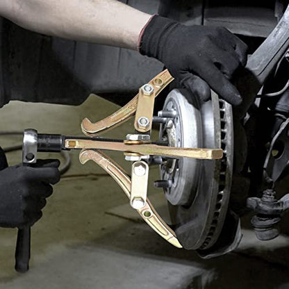 MOFEEZ 8" 3 Jaw Gear Bearing Puller Removal Tool for Slide Gears, Pulley, and Flywheel（Gold）