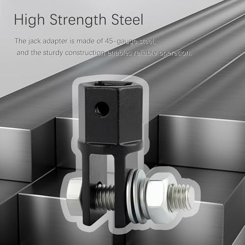 1/2" Scissor Jack Adapter,Scissor Jack Drill Adapter Fit 1/2" Impact Drill and 13/16" Lug Wrench to Lift Car Scissor Jack Height,Professional Car Accessories Scissor Lift Jacks Part