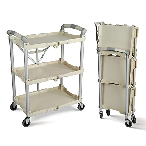 Olympia Tools 89-351 Pack-N-Roll Folding Collapsible Service Cart, 150LB Capacity, White - color: White, size: 150LB
