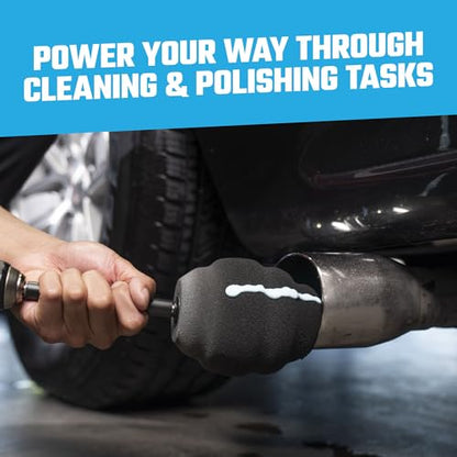 Chemical Guys, Ball Buster Wheel & Rim Speed Polisher Drill Attachment Tool | Drill-powered foam ball cleans wheels, rims and hard-to-reach areas fast, gentle on all wheel finishes