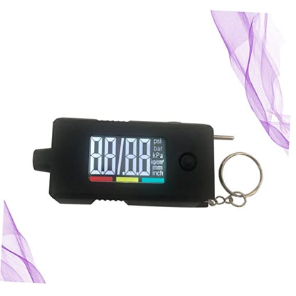 2 in 1 Digital Tire Pressure Gauge with Tread Depth Ruler for Cars and Trucks Portable Tire Air Gauge with Key Ring and Ergonomic Non-Slip Design for Quick Accurate Readings