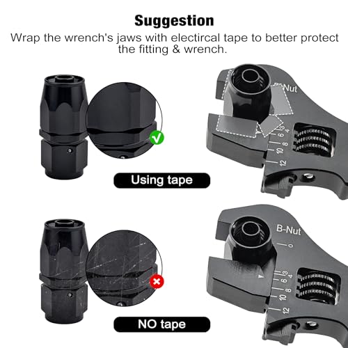 EVIL ENERGY AN Fitting Hose Wrench Adjustable 3AN-12AN Aluminum Black - color: Black, size: Adjustable 3AN-12AN