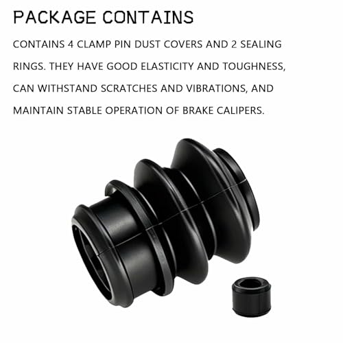 4PCS Brake Caliper Pin Bushing Kit, Rubber Caliper Slide Pins Boots for Sealing, Durable Caliper Rebuild Kit Automotive Replacement Drive Shaft Assemblies Brake Bushings for Honda, Chevy, Pontiac