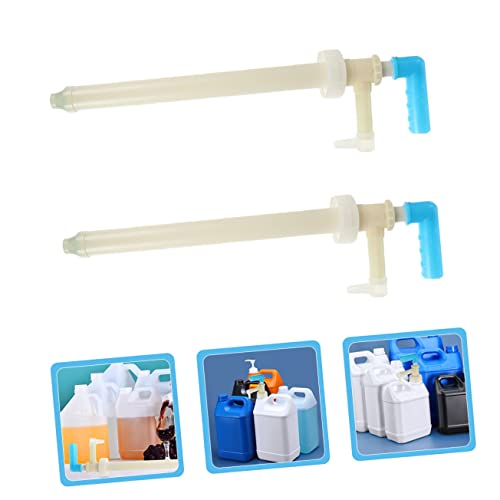 Garneck 2Pcs Manual Oil Transfer Pump Multifunction Fuel Transfer Tool for Water Liquids Easy to Use Hand Pump Design for Convenient Liquid Extraction