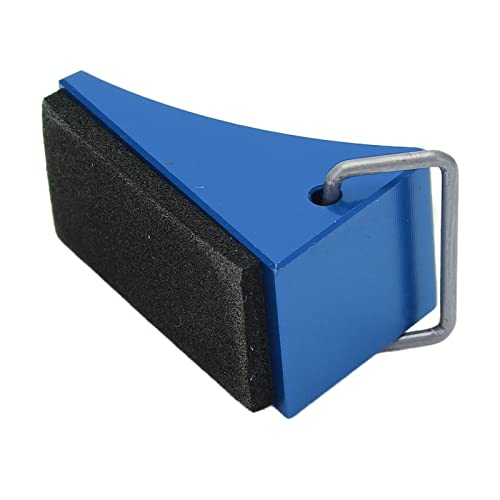 RC Wheel Chock 4 Pack Aluminum Alloy Antislip Car Stand, 32x21x16mm Compact Remote Control Car Accessory for Trail Truck Crawler Buggy Storage Display Ramp Stop (Blue) - color: Blue
