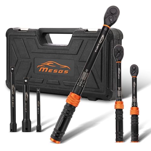 6PCS Torque Wrench Set, 1/4" 3/8" 1/2" Drive Click Torque Wrenches (20-240 in.lb, 5-45 ft.lb, 10-180 ft.lb) ±3% Accuracy, 72-Tooth Dual-Direction Dual-Scale for Bike, Motorcycle, Car Repair - size: 1/2 3/8 1/4「10-180 Ft.Lb,5-45 Ft.Lb,20-240 In.Lb」