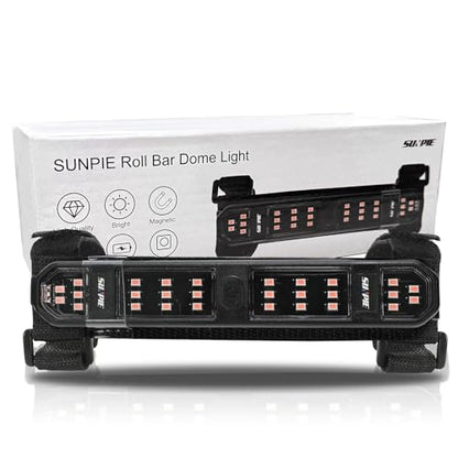 SUNPIE Pink Dome Lights Universal Interior Lights for Roll Bar w/Magnet Compatible with Polaris Can am Honda Pioneer/Talon Kawasaki Mule/Terxy Arctic Cat Jeep Wrangle All Model, w/28 LED - color: 1 PC of Pink