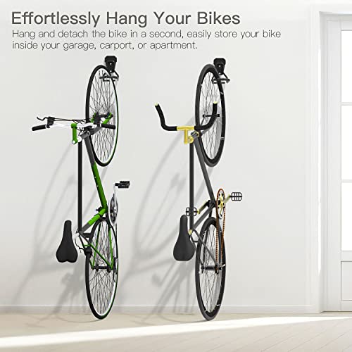Housolution Bike Wall Mount with Fixed Hook, [8 Pack] Bike Storage Rack | Bike Rack Vertical Stand for Garage - Easily Hang/Detach - with Screws Iron Bike Hanger Brackets - size: 8 Pack