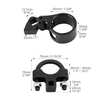 QWORK Inner Tie Rod Removal Tool with 3/8'' & 1/2'' Drive Sizes, 27-44mm Tie Rod End Wrench Tool for Tight Spaces