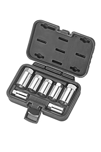 7PCS Stud Remover Tool Set, SAE Stud Removal Socket Set - 5/8", 9/16" 1/2", 7/16" 3/8", 5/16" 1/4", Damaged Bolt and Stud Extractor