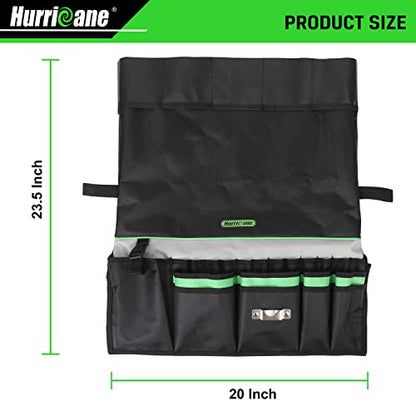 HURRICANE 5 Gallon Bucket Tool Bag Organizer, Garden Tool Caddy with 52 Pockets, Waterproof for Most Buckets