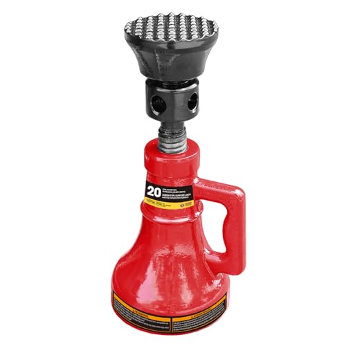 Jack Boss 20 Ton (40,000 LBs) Professional Car Support Screw Jack for House Construction Bridge Stabilization, Red - size: 20 TON