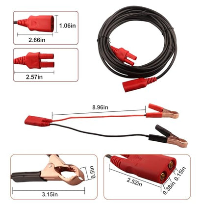 PPTK0027 20FT Extension Cable,PPTK0025 Ect Battery Clipset for Power Probe | Fit for Power Probe 3Ez/3/3S Power Circuit Probe Kit,Extension Cord Crocodile Clip Set（PPTK0027 PPTK0025)