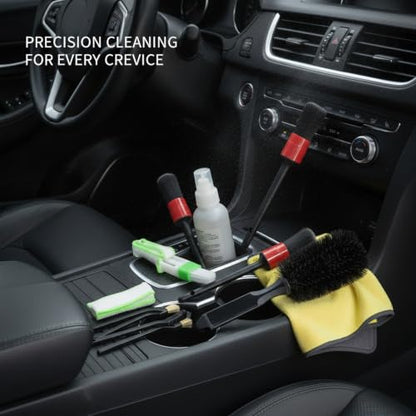Interior Vents & Wheel Spoke Cleaning Kit, Car Detailing Brush Set with PP Plastic Tools for Dashboard and Exterior Crevices - size: 12.6 x 3.94 x 1.97 in