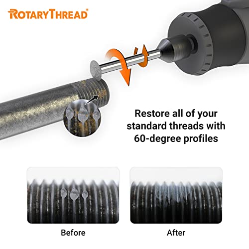 Repair Kits - Faster & Easier to Chase, Restore & Clean Internal or External Threads, All in One Universal Thread Files Set, Inch, Metric, Grooves, Glands, Acme, Buttress Thread - size: Standard Kit (8pc)