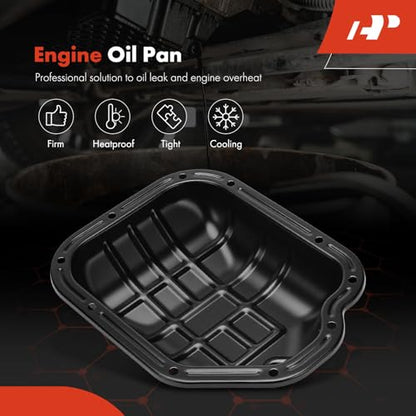A-Premium Lower Engine Oil Pan Sump with Drain Plug Compatible with Nissan Altima 2007-2016, Murano 2009-2016, Pathfinder 2013-2016, Quest 2011-2014, Infiniti JX35 2013-2013, V6 3.5L Gas