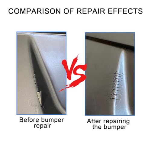 1200PCS Car Plastic Welding Kit, 6 Different Shapes 0.6 0.8mm Hot Staples Welder Rods with Storage Box, Stainless Steel Weld Staples Repair Set for Bumper Dashboard Lamp Holder