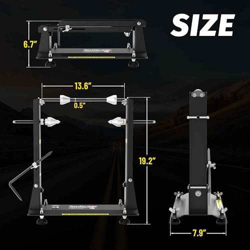 Motorcycle Wheel Balance Stand, Heavy-Duty Single-Axle Wheel Balancing Tool for Static & Dynamic Tire Alignment, Balancer for Sport and Dirt Bike Wheels (Heavy-Duty Version) - style: Heavy-Duty Version
