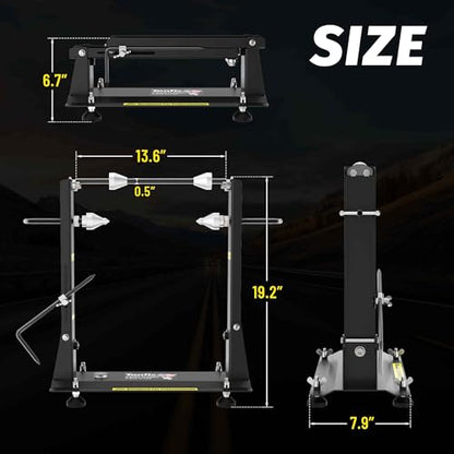 Motorcycle Wheel Balance Stand, Heavy-Duty Single-Axle Wheel Balancing Tool for Static & Dynamic Tire Alignment, Balancer for Sport and Dirt Bike Wheels (Heavy-Duty Version) - style: Heavy-Duty Version