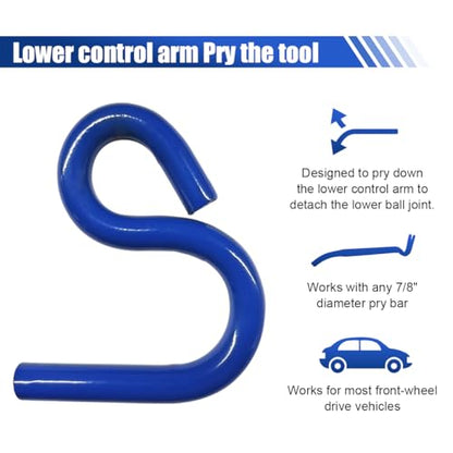 Automotive 6007 Lower Control Arm Prying Tool | Lower Ball Joint Pry Tool Designed for 7/8" Diameter Pry Bar, Specialty Suspension Bushing Tool Control Arm Helper Remover - color: Blue