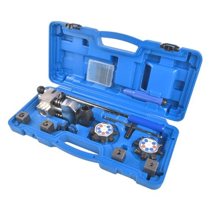 Brake Flaring Tool Kit, 45° & 37° Double & Bubble Flare Tool | for Stainless Steel, Copper, and Aluminum Tubing, Compatible with 3/16“, 1/4”, 5/16“, and 3/8”