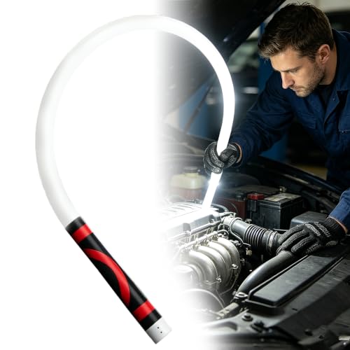 Bendable LED Flashlight Stick- 30", Bendable Flashlight | 360° Flexible Neck,1200 Lumens,Rechargeable,Waterproof for Camping,Emergency,Car Repairing,Engine Bay,Under Hood,Tight Spaces