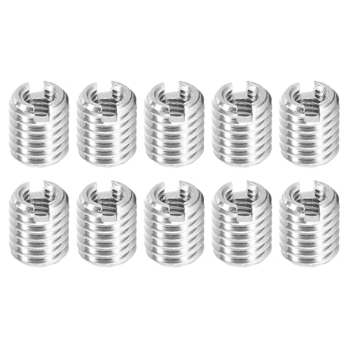 uxcell 10Pcs Threaded Inserts, M3-0.5x6 & M5-0.8x6 Stainless Steel 303 Screw Thread Sleeves Thread Repair Insert for Mechanical Equipment - size: M3-0.5x6 & M5-0.8x6mm