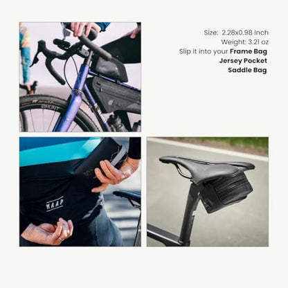 Bike Tubeless Tire Repair Kit, Puncture Repair kit for MTB and Bike | Bike Tire Plug Kit Includes Storage Canister, Plugger Tool and Bacon Strips - color: Black