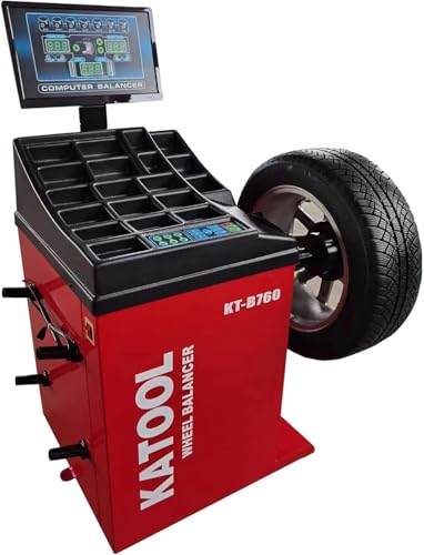 KATOOL Wheel Balancer Machine KT-B760 Automatic Measurement Ruler Home Garage Equipment Service Shop Tools Repair