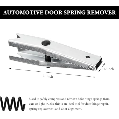 Door Spring Tool, Sturdy Metal Car Door Hinge Spring Compressor Tool Fit 1/2 Inch Wrenches, Professional Repairing Tools for Compresses and Installs Car Hinge Springs