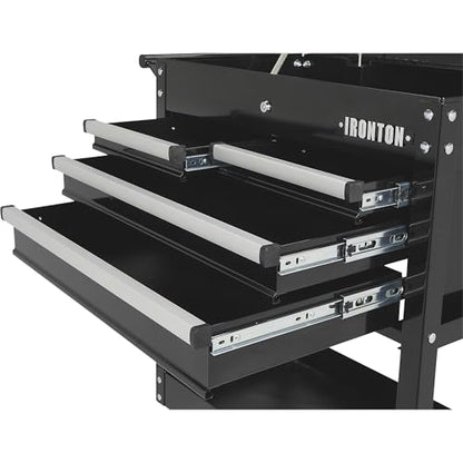 Ironton Slide-Top Mobile Tool Chest, 4 Locking Drawers, Powder-Coat | Rust-resistant finish, Fully opening slide top, Rolling mobility, Secure garage/shop storage, Quick-access organization - size: 4 Drawer