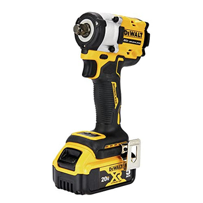 DEWALT DCF921P2 ATOMIC 20V MAX* 1/2 in. Cordless Impact Wrench with Hog Ring Anvil Kit | 300 Ft-Lbs Fastening/450 Ft-Lbs Breakaway, 4 Speeds, Kit: DCF921, DCB115, 2) DCB205 5ah