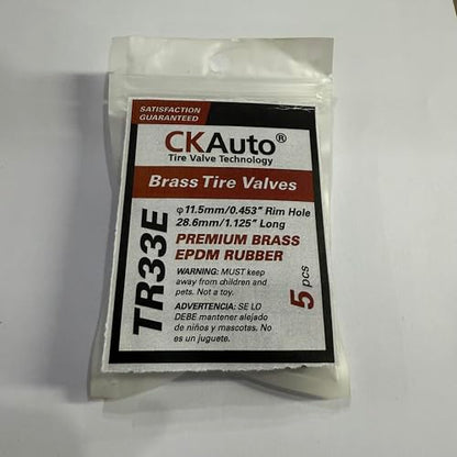 CKAuto TR414 Rubber Snap-in Tire Valve Stem (5pcs/Bag) - size: TR414