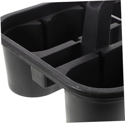 Plastic Storage Tray Organizer with Handle Compartmentalized Bin for Car Cleaning Tools Art Supplies Makeup and Bathroom Essentials Versatile and Stylish Storage